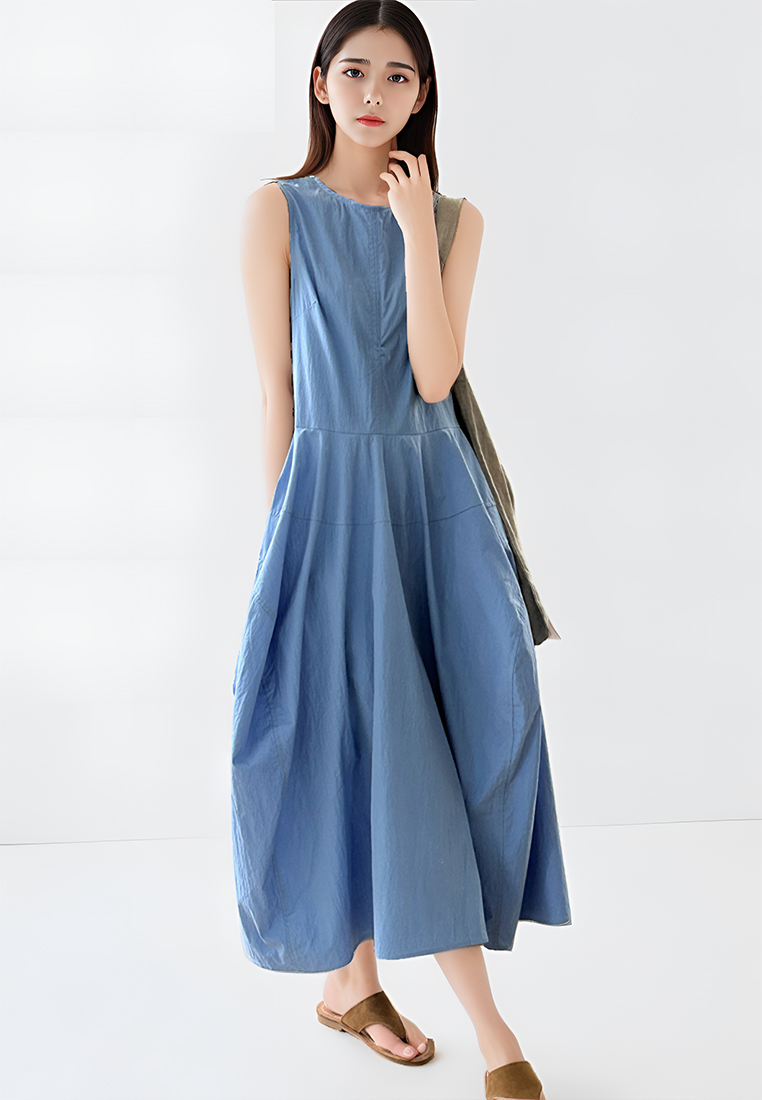 New Summer Simple Sleeveless Dress CA250617100BL
