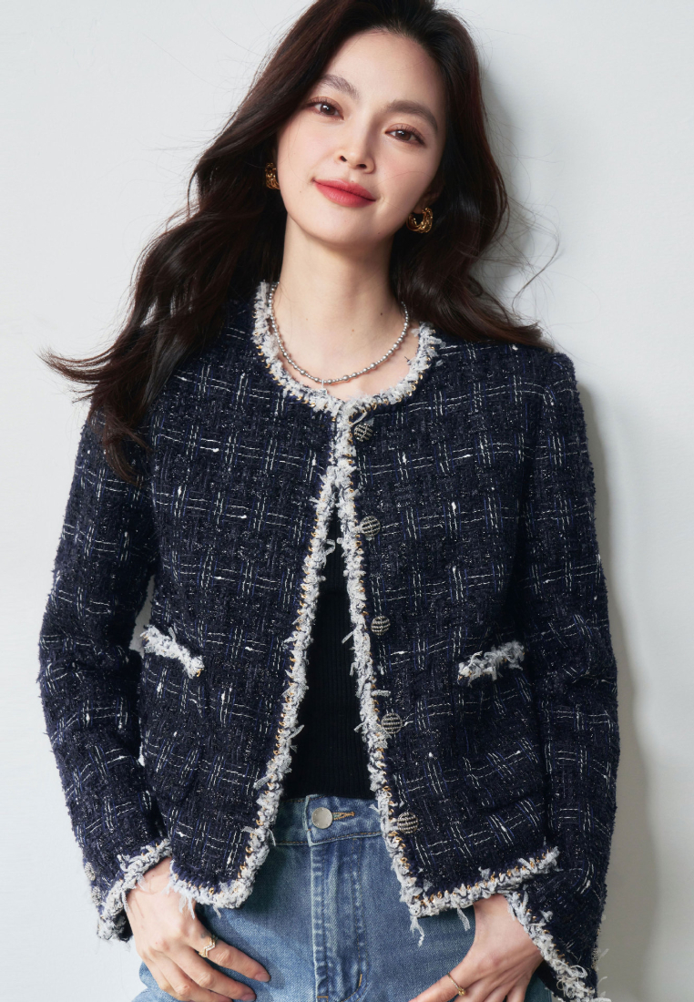 New F/W elegant tweed women jacket K25111702