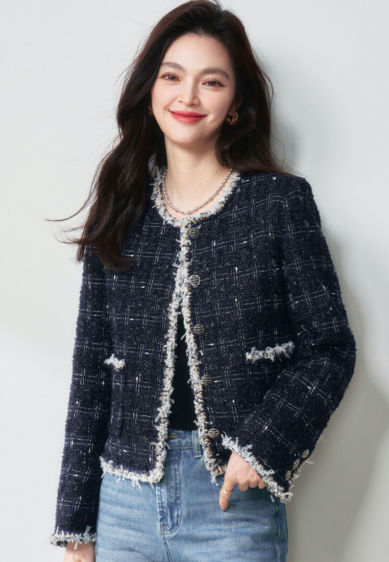 New F/W elegant tweed women jacket K25111702