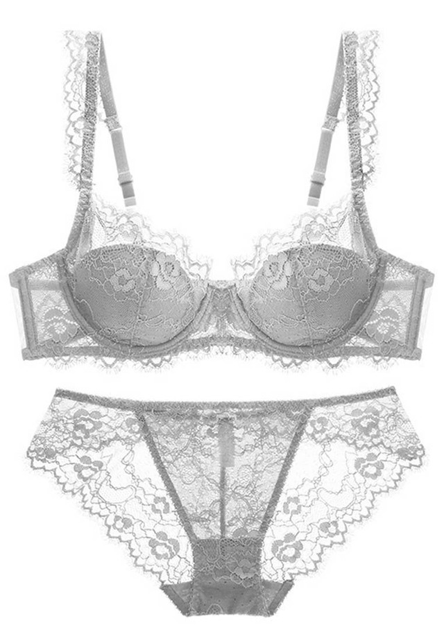 Lace Thin Cotton Airflow Bra with Panty Set CA123110