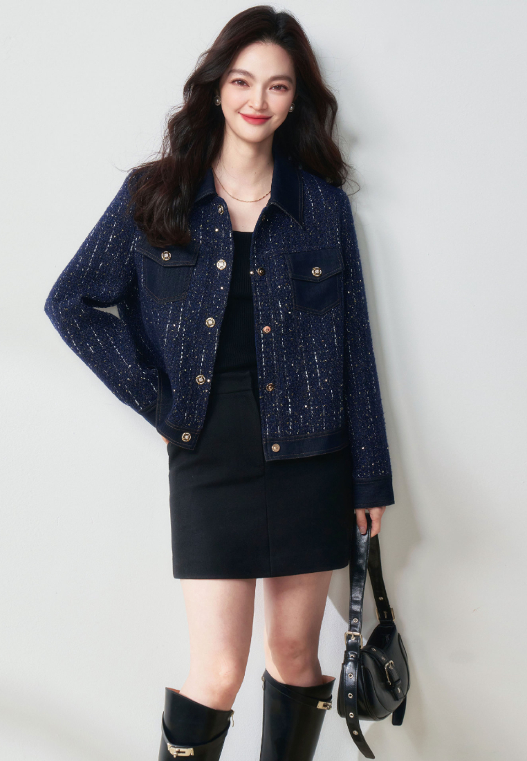 New F/W elegant tweed women jacket K25111702