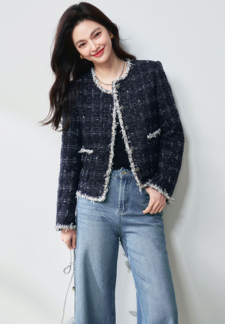 New F/W elegant tweed women jacket K25111702