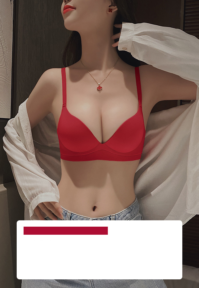 Summer thin seamless adjustable bra set CA250523101BW