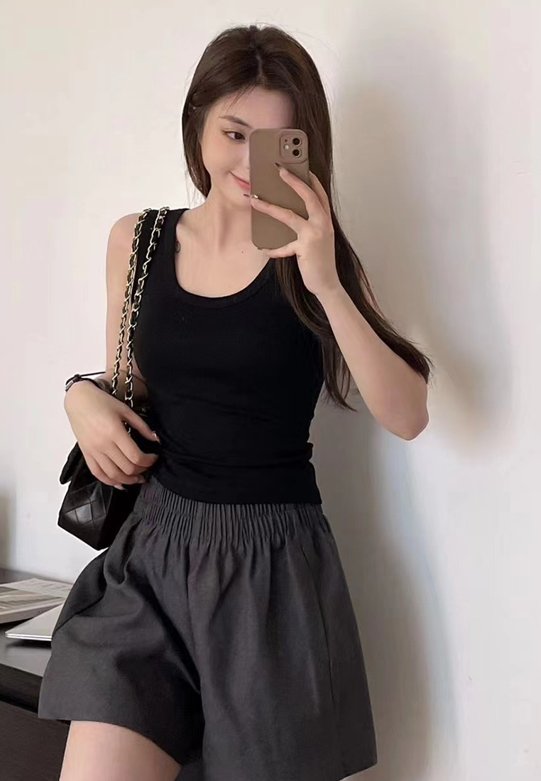 New pure cotton all-match vest with chest pad CA250523102W