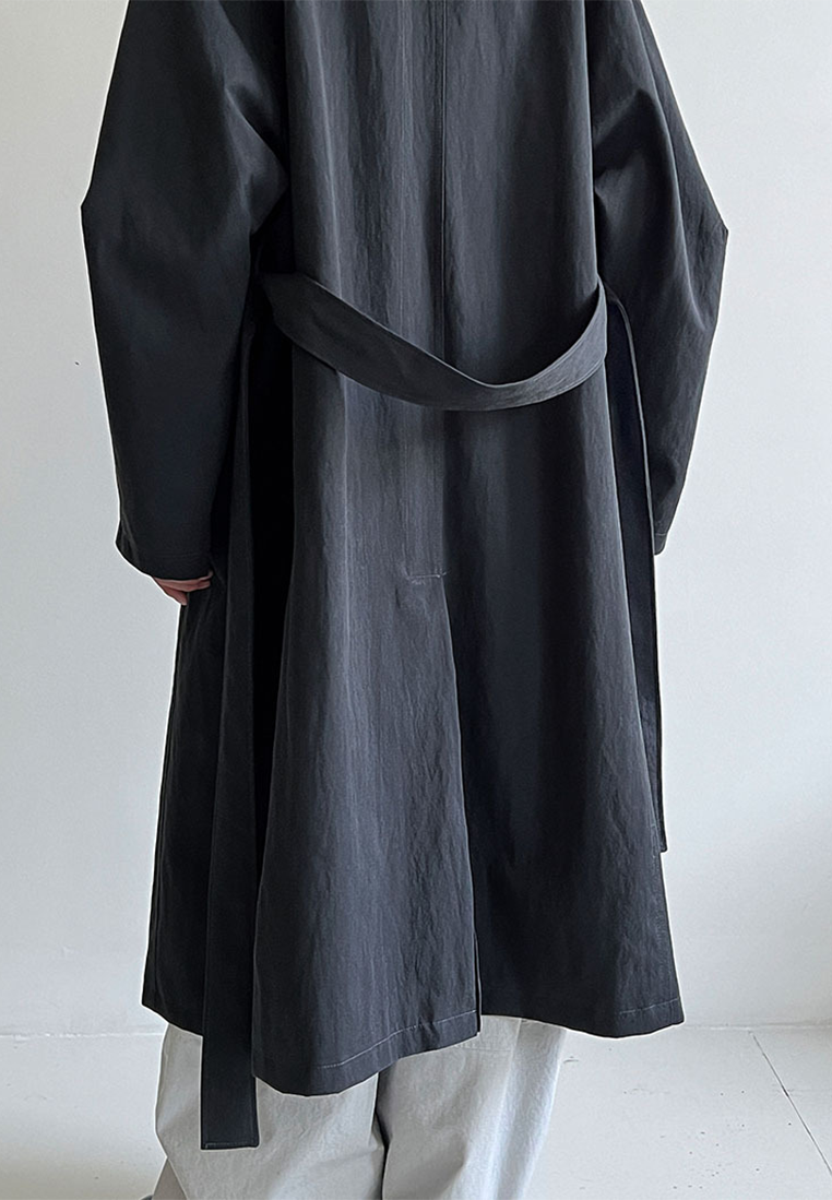 New Autumn Loose-fitting Mid-length Trench Coat CA25102411GY