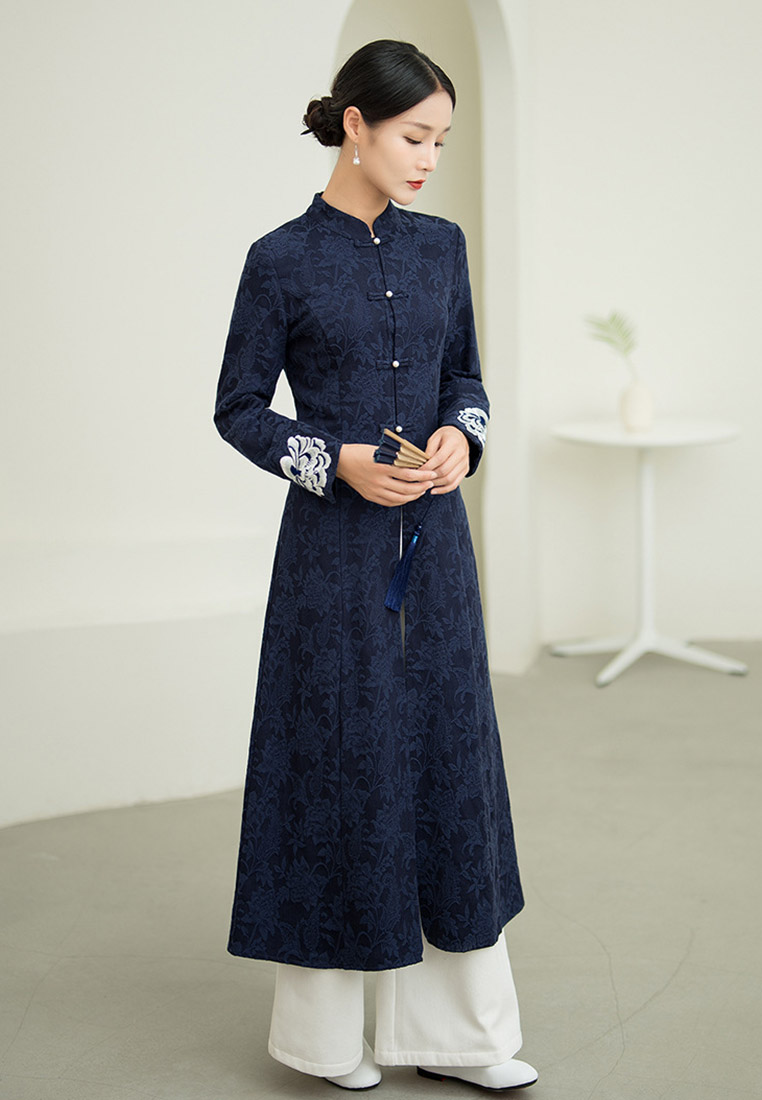 Modified traditional chinese clothing hanfu linen retro top CA011011RD