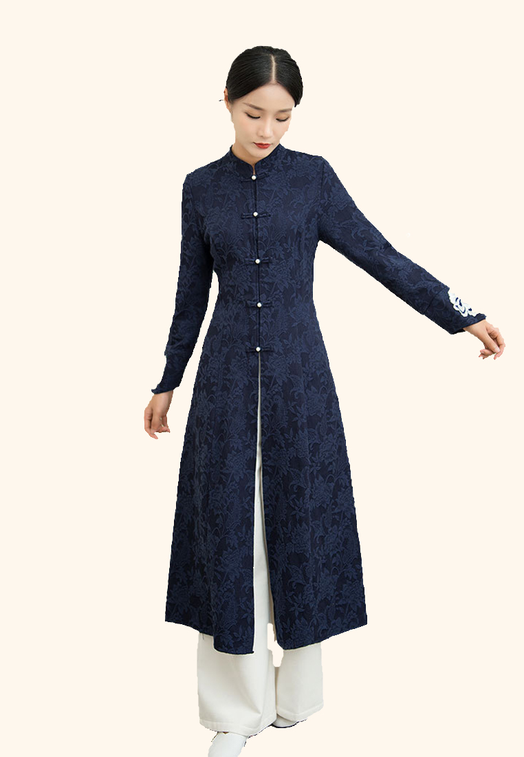 Modified traditional chinese clothing hanfu linen retro top CA011011RD