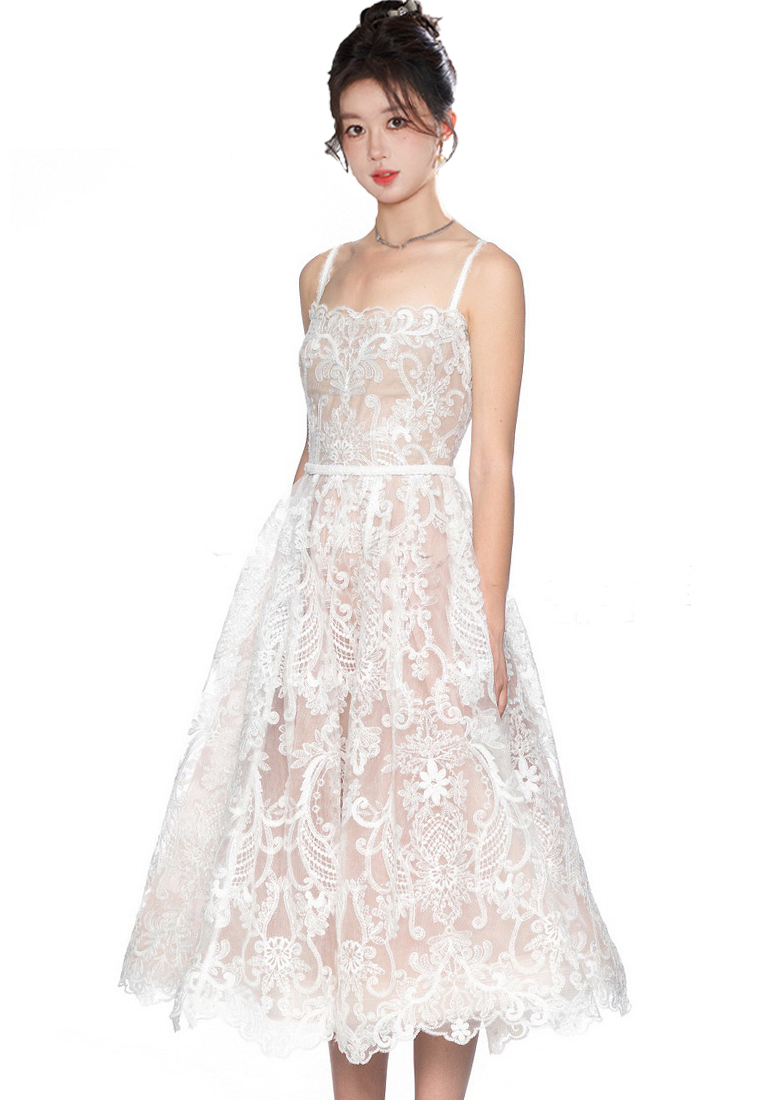 French slim fit dress light luxury dress elegant and socialite waist length style CA4021911W