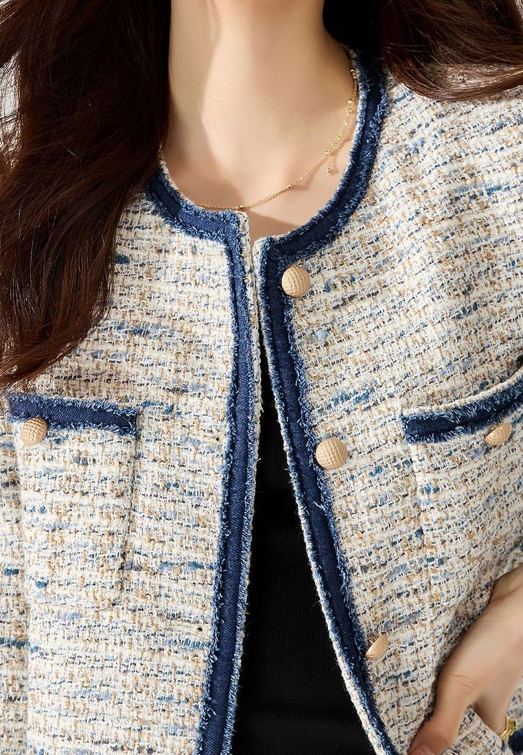 2025 Chic Patchwork Denim Jacket CA25111711MT