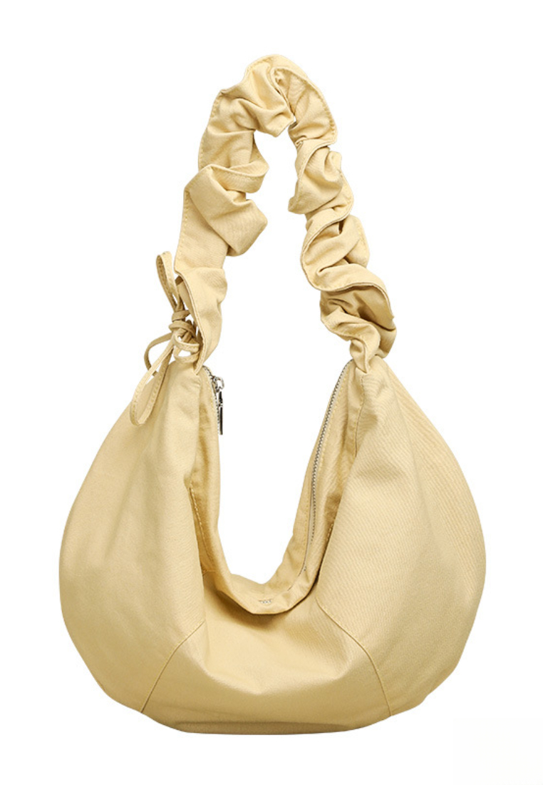 Casual Ruched Strap Canvas Hobo Bag K26051905