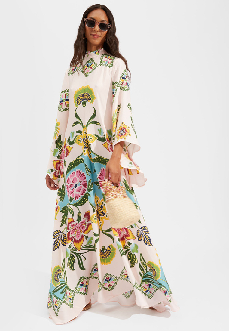 New color blocked printed dress CA241128111BK