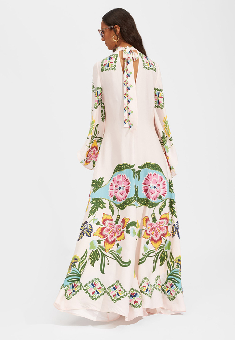 New color blocked printed dress CA241128111BK