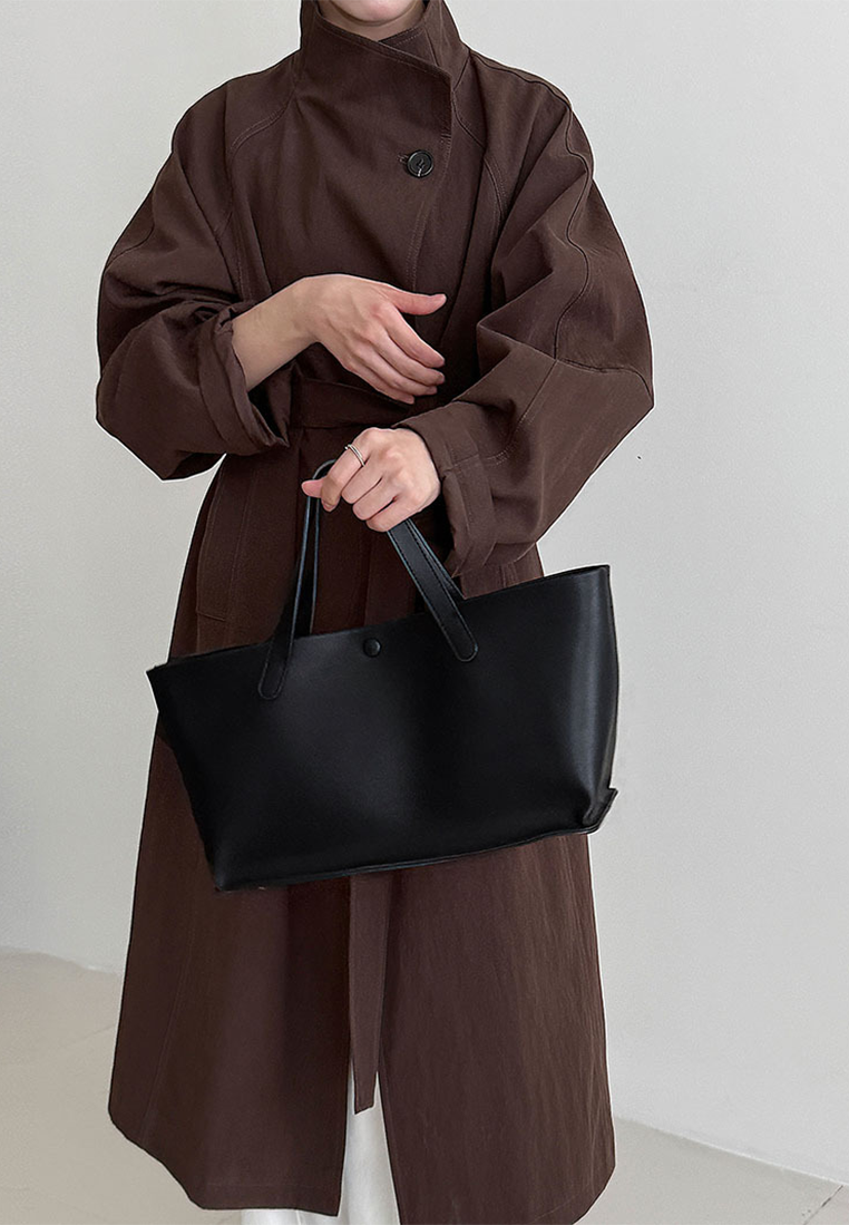 New Autumn Loose-fitting Mid-length Trench Coat CA25102411GY