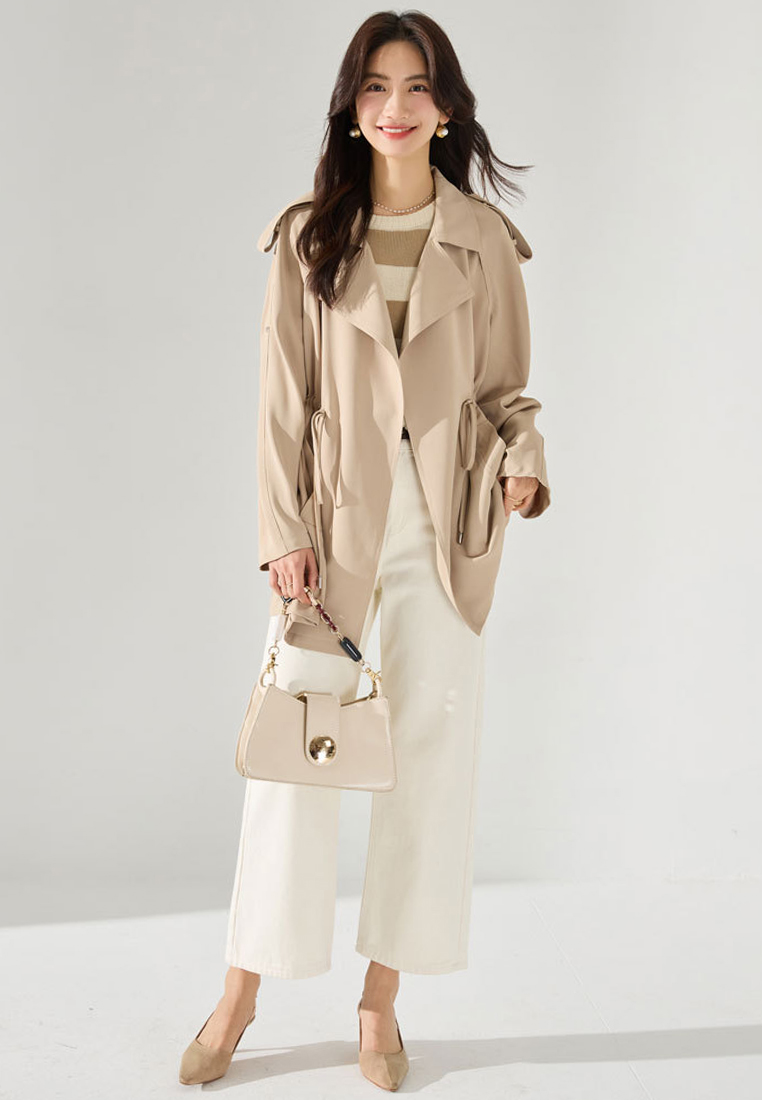 Autumn polyester temperament loose top CA24091111BE