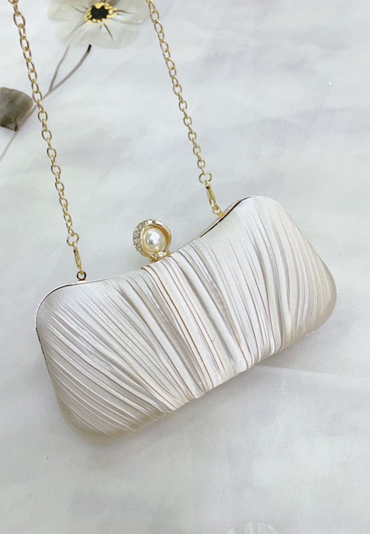 Elegant solid color evening gown party handbag CA24121011BK