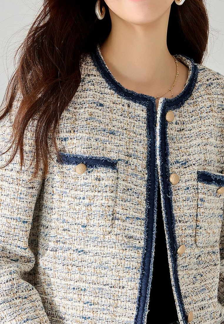 2025 Chic Patchwork Denim Jacket CA25111711MT