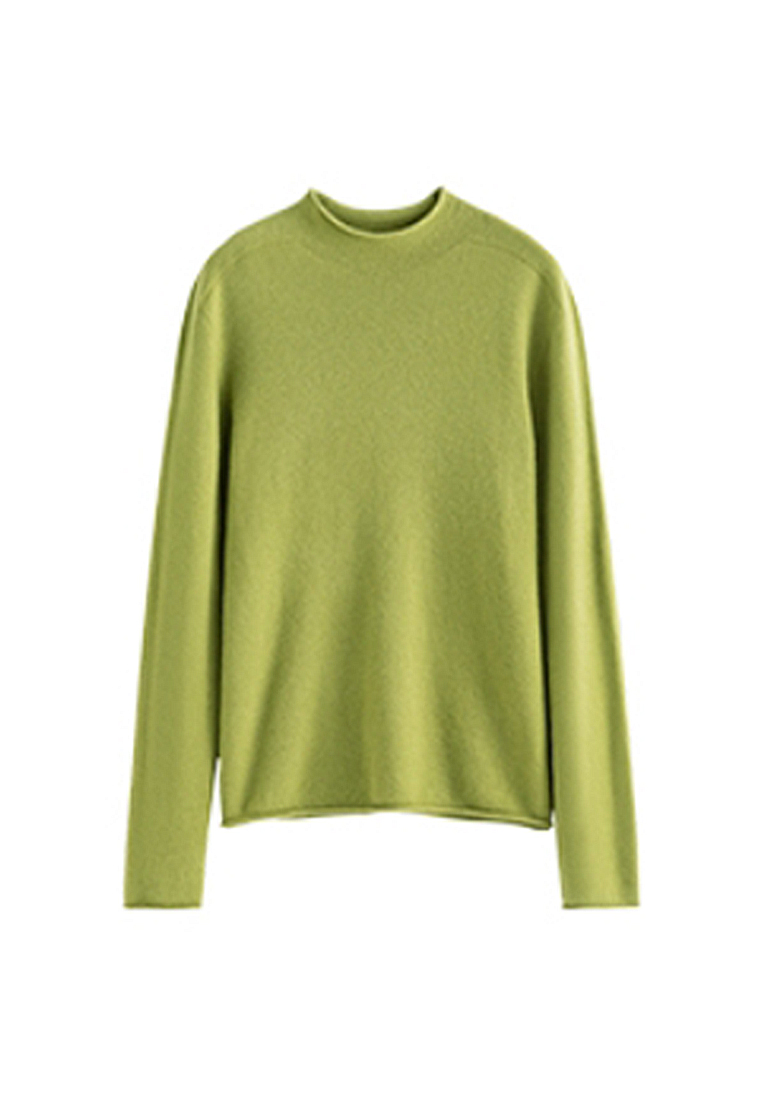 Autumn and winter solid color inner half turtleneck wool bottoming shirt for women CA120411W