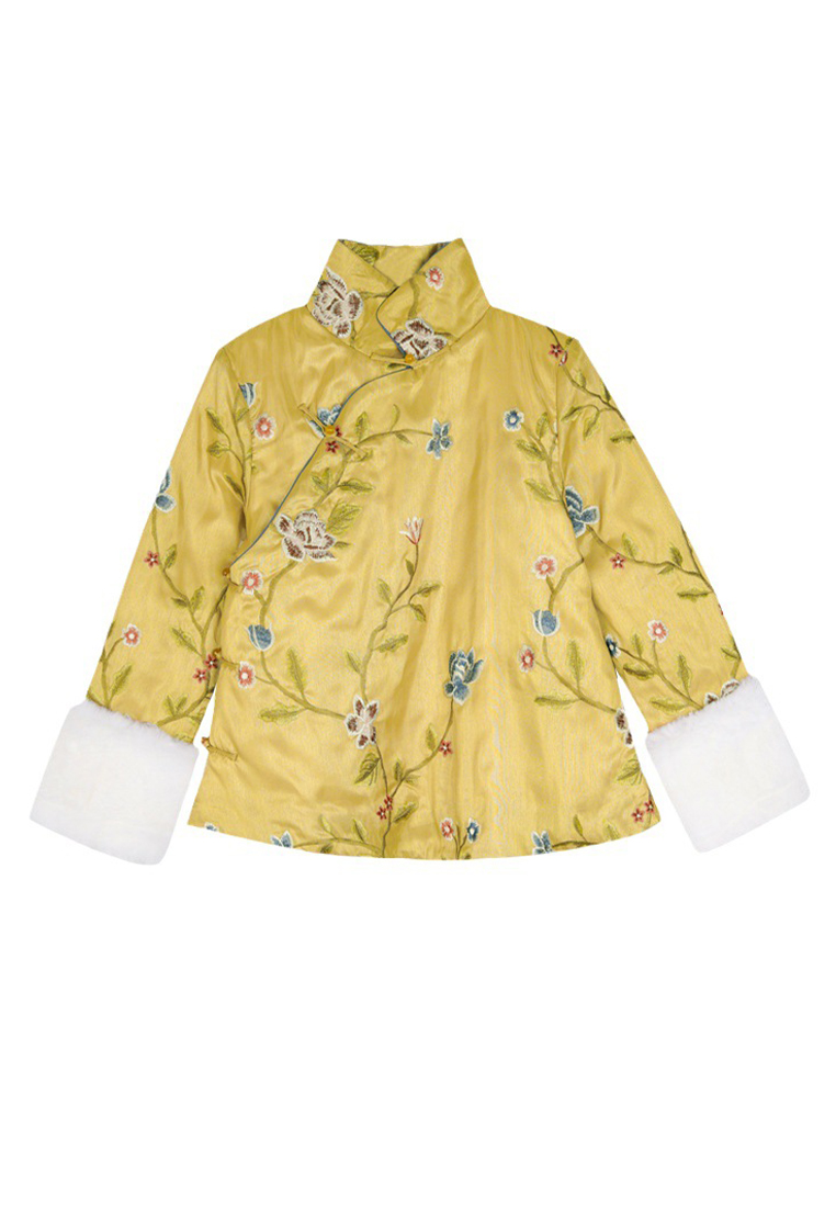 Chinese style women's retro embroidered cheongsam cotton top CA122711