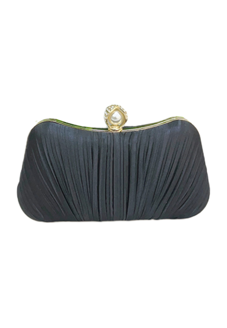 Elegant solid color evening gown party handbag CA24121011BK