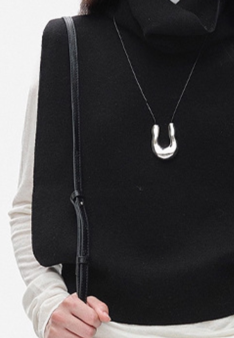 Autumn versatile loose knitted vest CA25110311BK