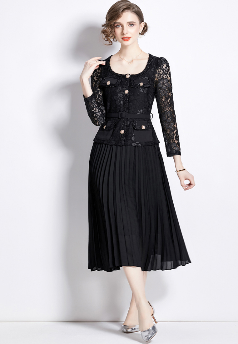 2024 French Autumn New Hepburn Style Dress CA24073112BK