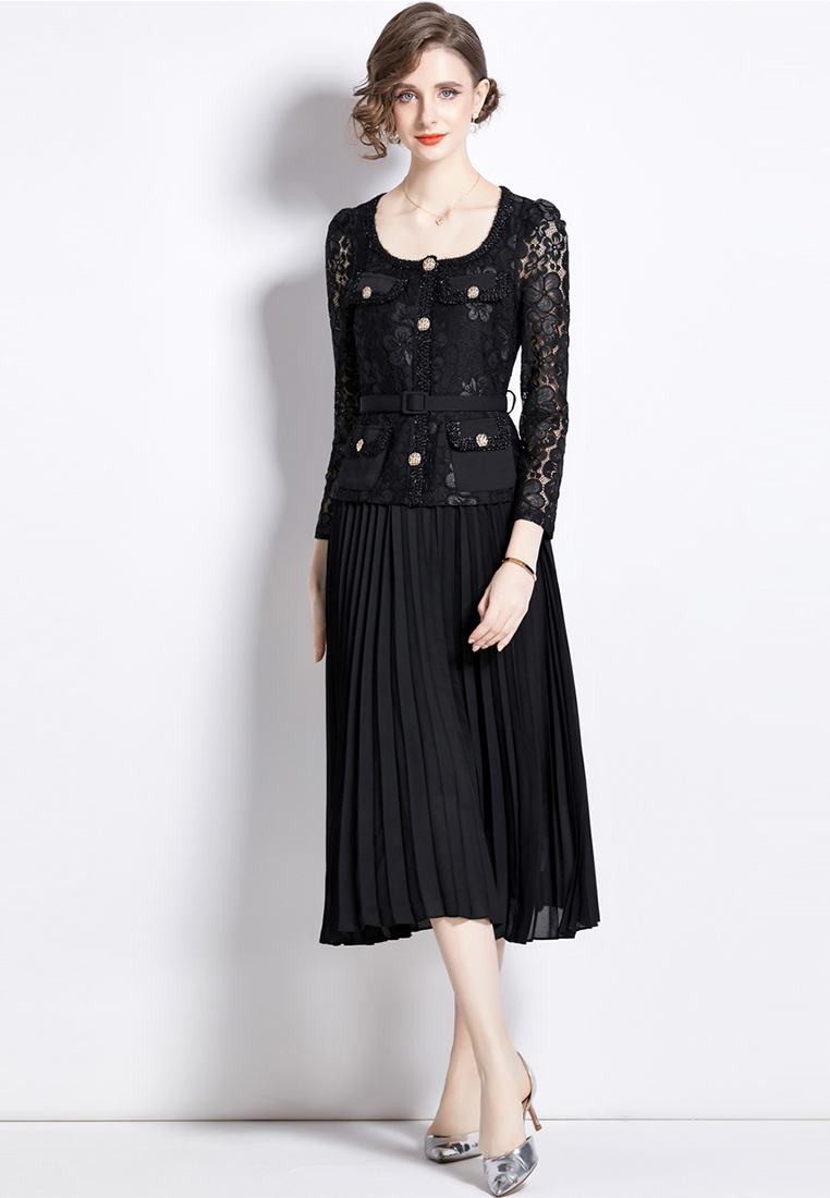 2024 French Autumn New Hepburn Style Dress CA24073112BK