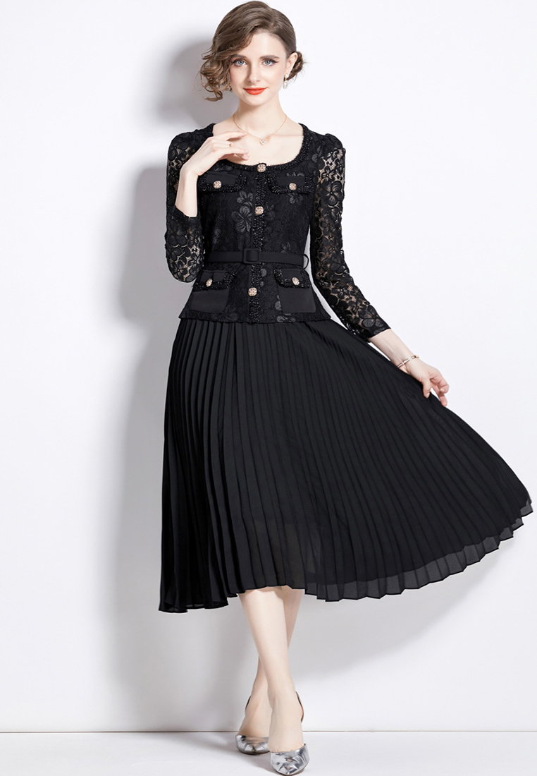 2024 French Autumn New Hepburn Style Dress CA24073112BK