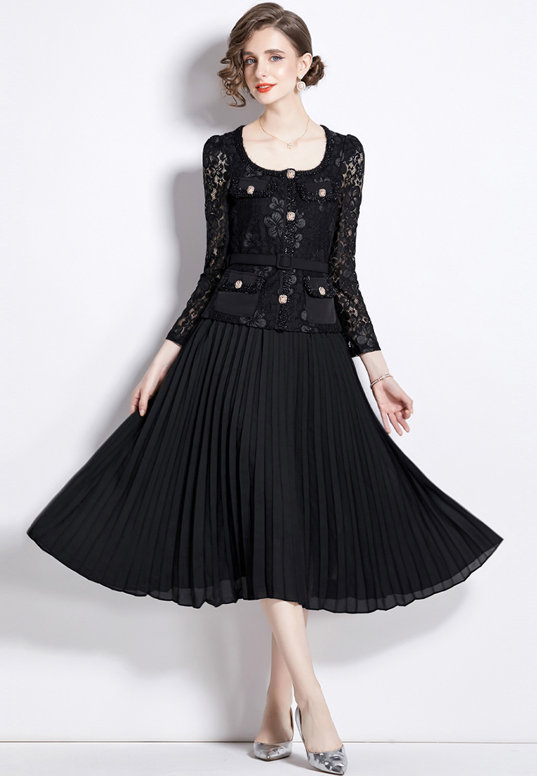 2024 French Autumn New Hepburn Style Dress CA24073112BK