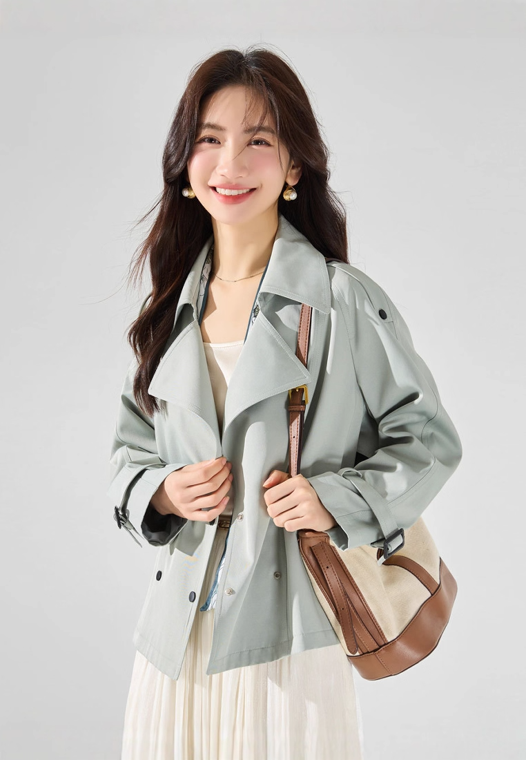 Comfortable cotton short classic jacket for autumn CA25111712W