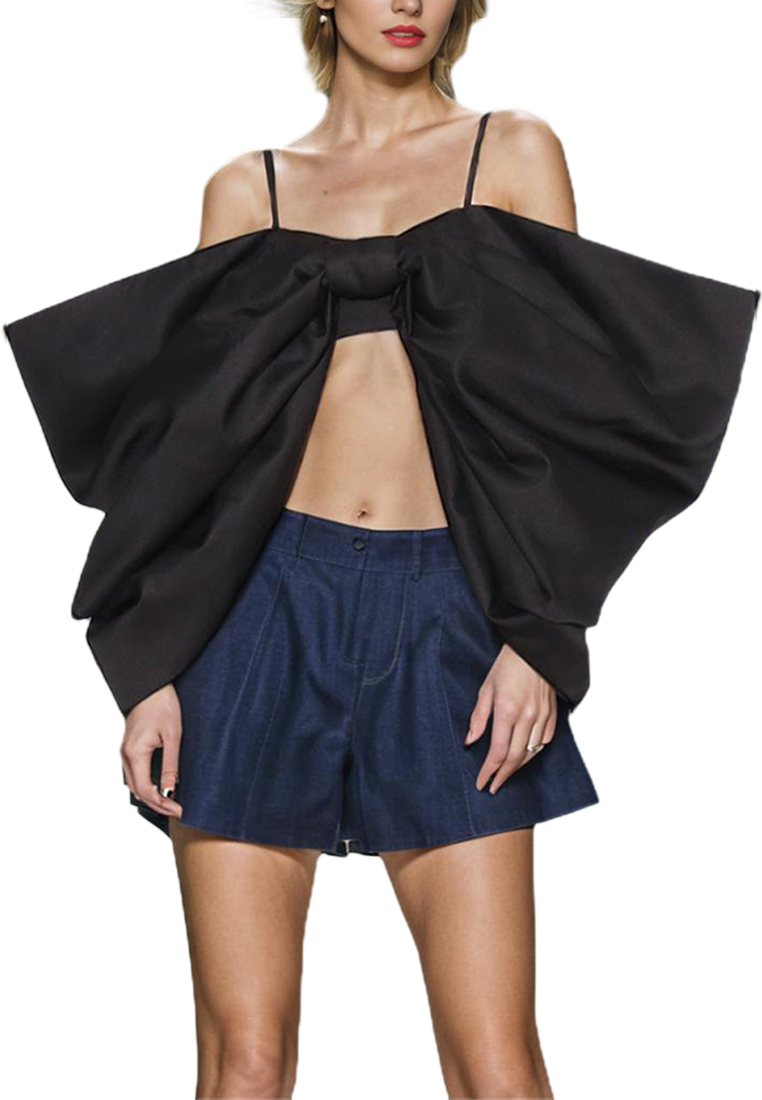 Sexy and versatile fashionable bow top CA242111912BK