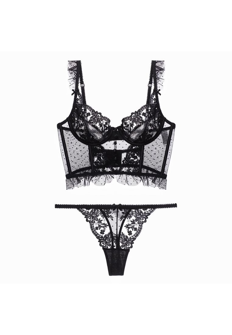 New French Shapewear Lace Long Bra Set CA24112012W