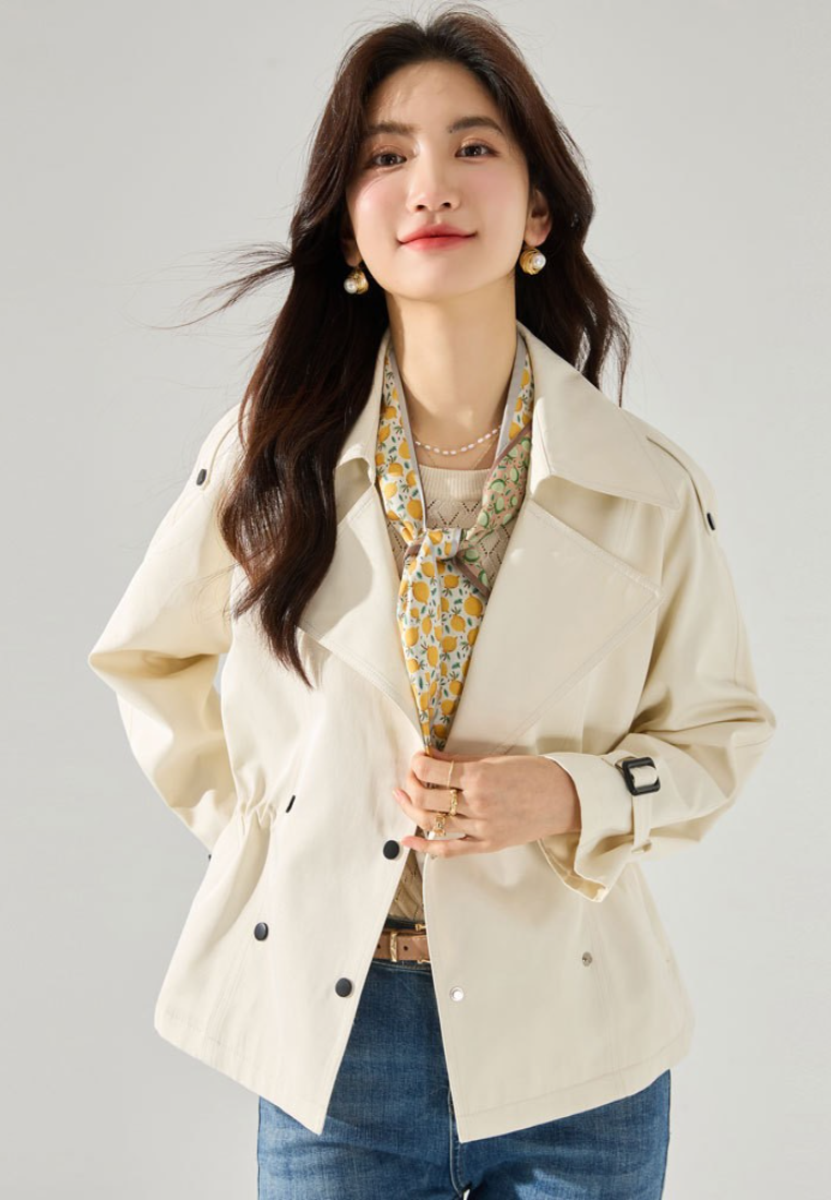 Comfortable cotton short classic jacket for autumn CA25111712W