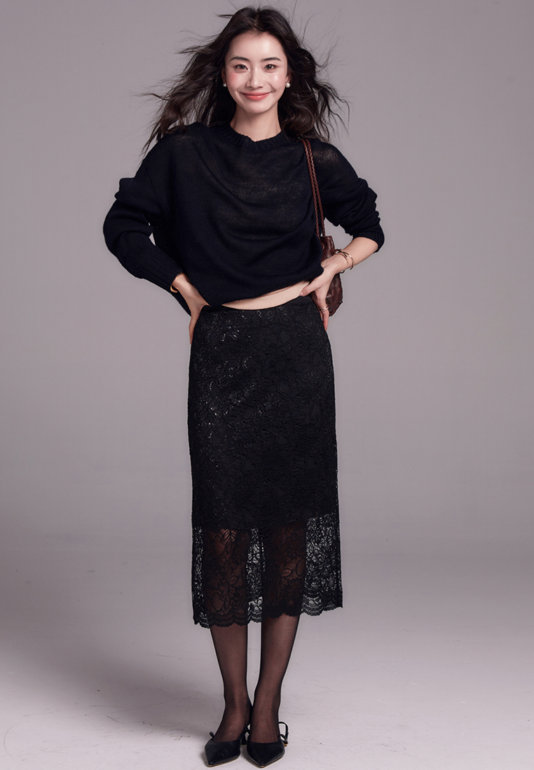Autumn lace skirt lace hip skirt CA25092512BE