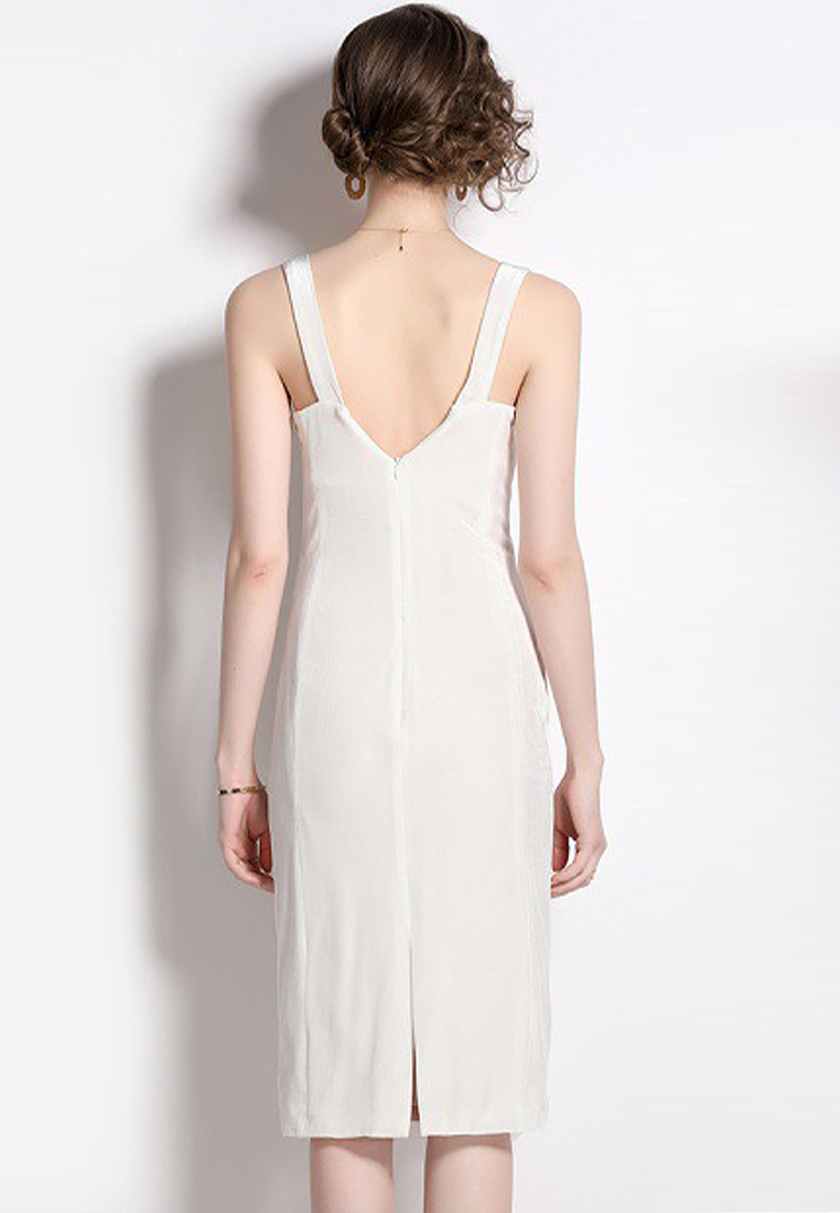Stitched gauze slip dress A021912RD