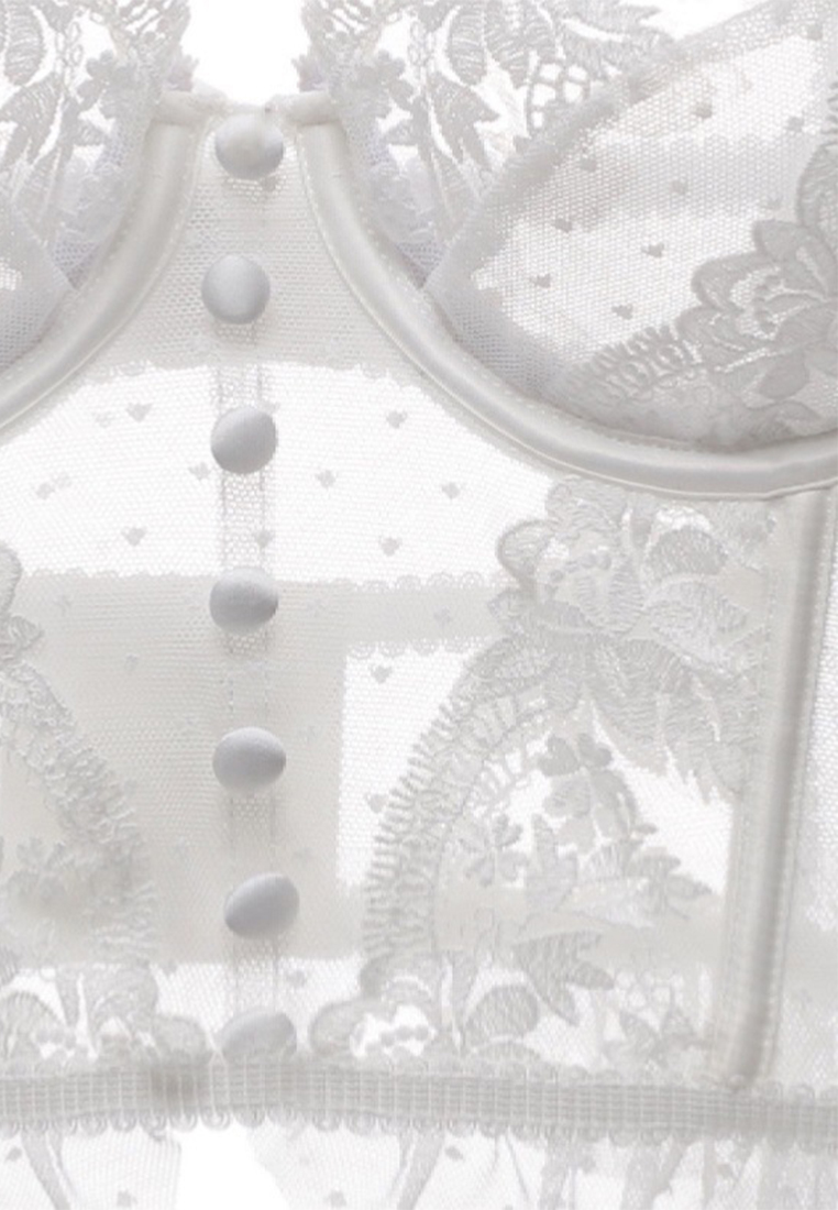 New French Shapewear Lace Long Bra Set CA24112012W