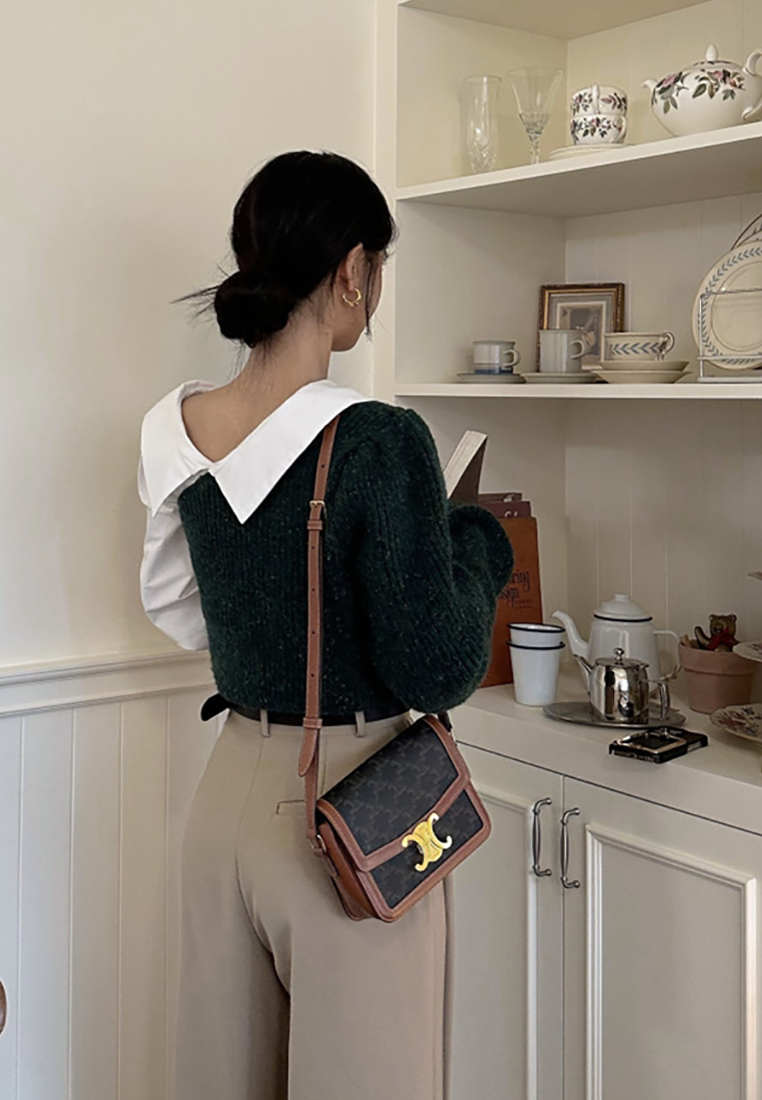 Early Fall Korean Chic Lapel Slanted Waist Shirt CA25090212BL