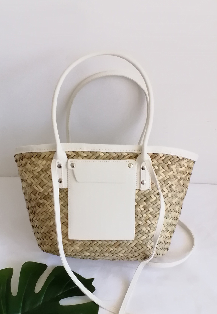 Women's new style Mitsuba straw woven bag CA24061712W-sunnydaysweety