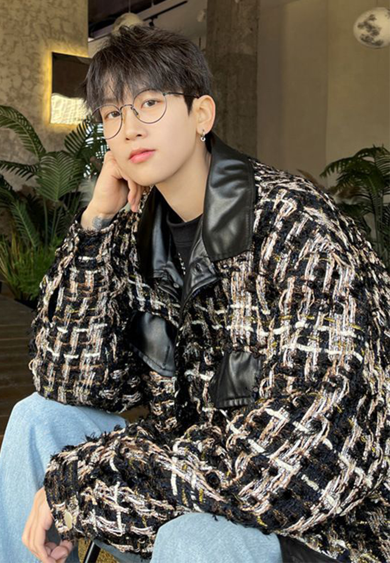 Autumn loose high-end men's leather jacket CA24101412BK