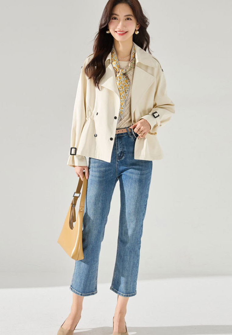 Comfortable cotton short classic jacket for autumn CA25111712W