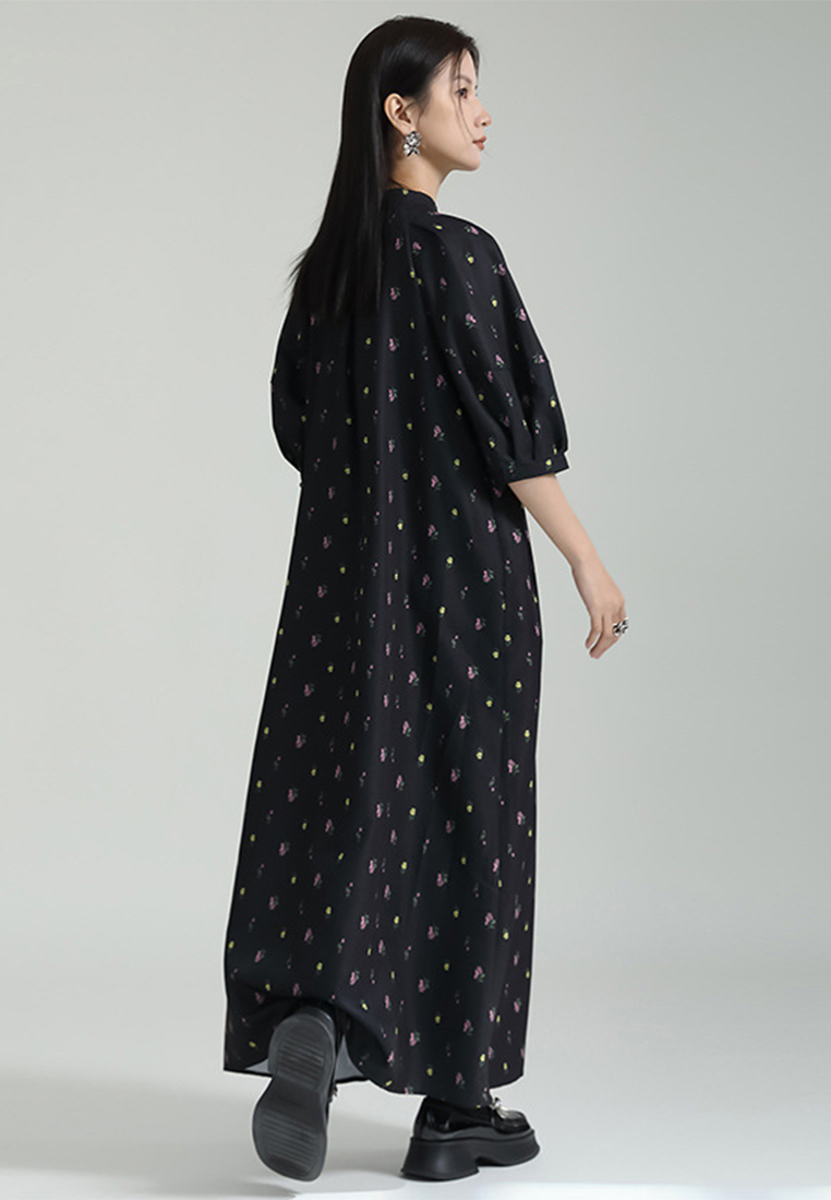 2024 French Retro Jacquard Shirt Dress CA24030112BK