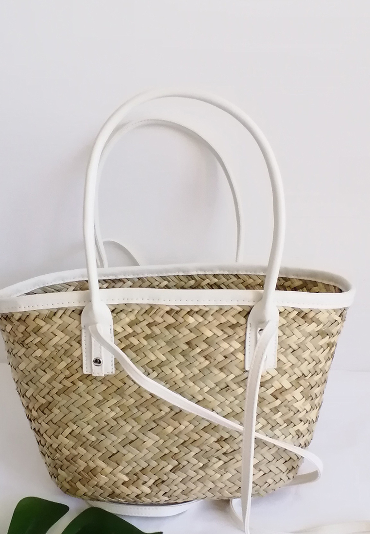 Women's new style Mitsuba straw woven bag CA24061712W-sunnydaysweety