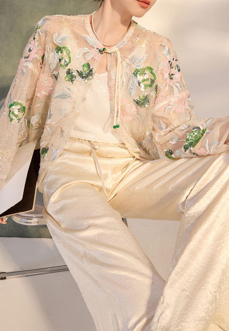 2024 Chinese style sequin light luxury top CA24090312W