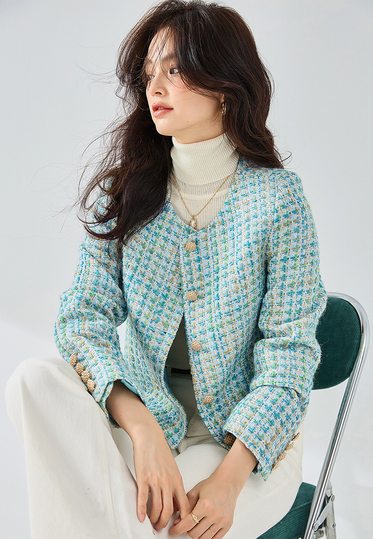 Light luxury wool blended woven jacket CA101912