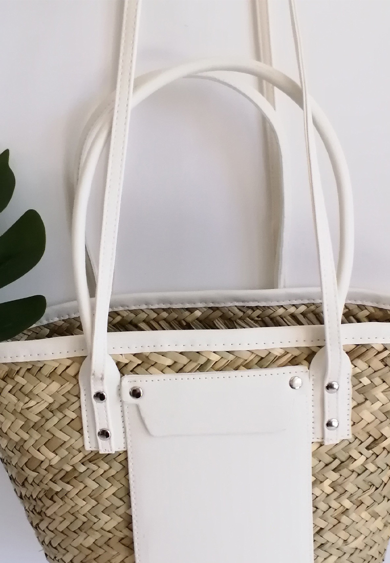 Women's new style Mitsuba straw woven bag CA24061712W-sunnydaysweety