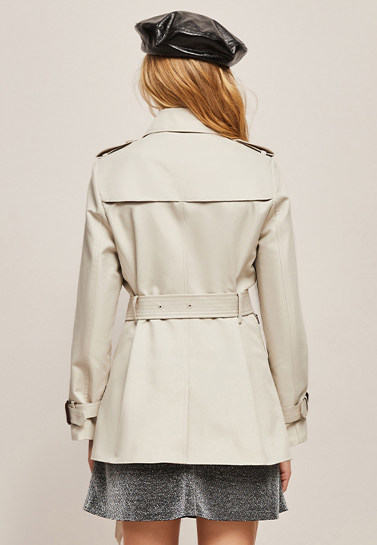 British style classic double-breasted high end temperament windbreaker CA101712W