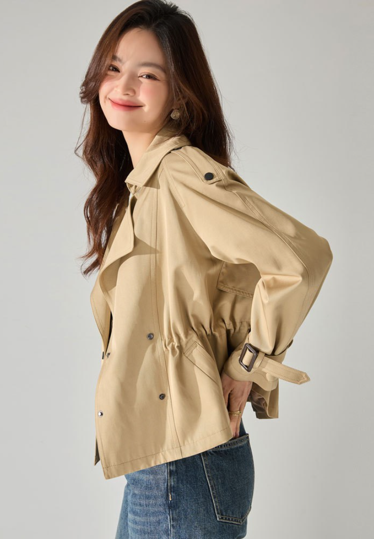 Comfortable cotton short classic jacket for autumn CA25111712W