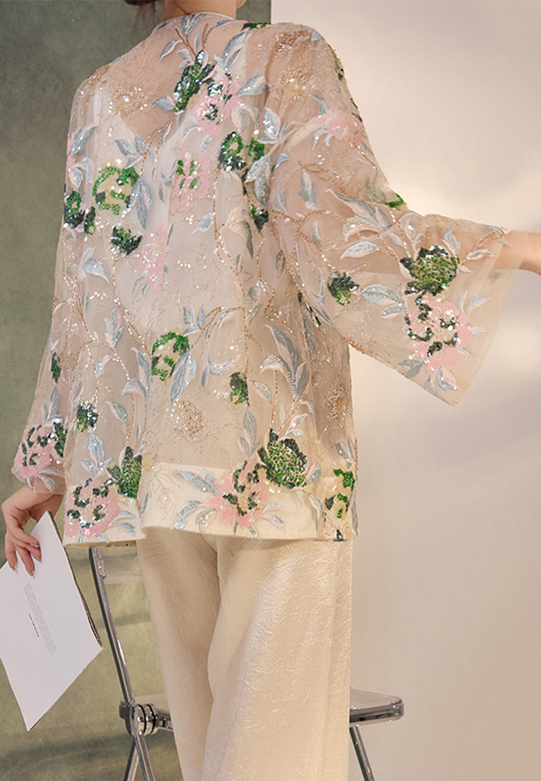 2024 Chinese style sequin light luxury top CA24090312W