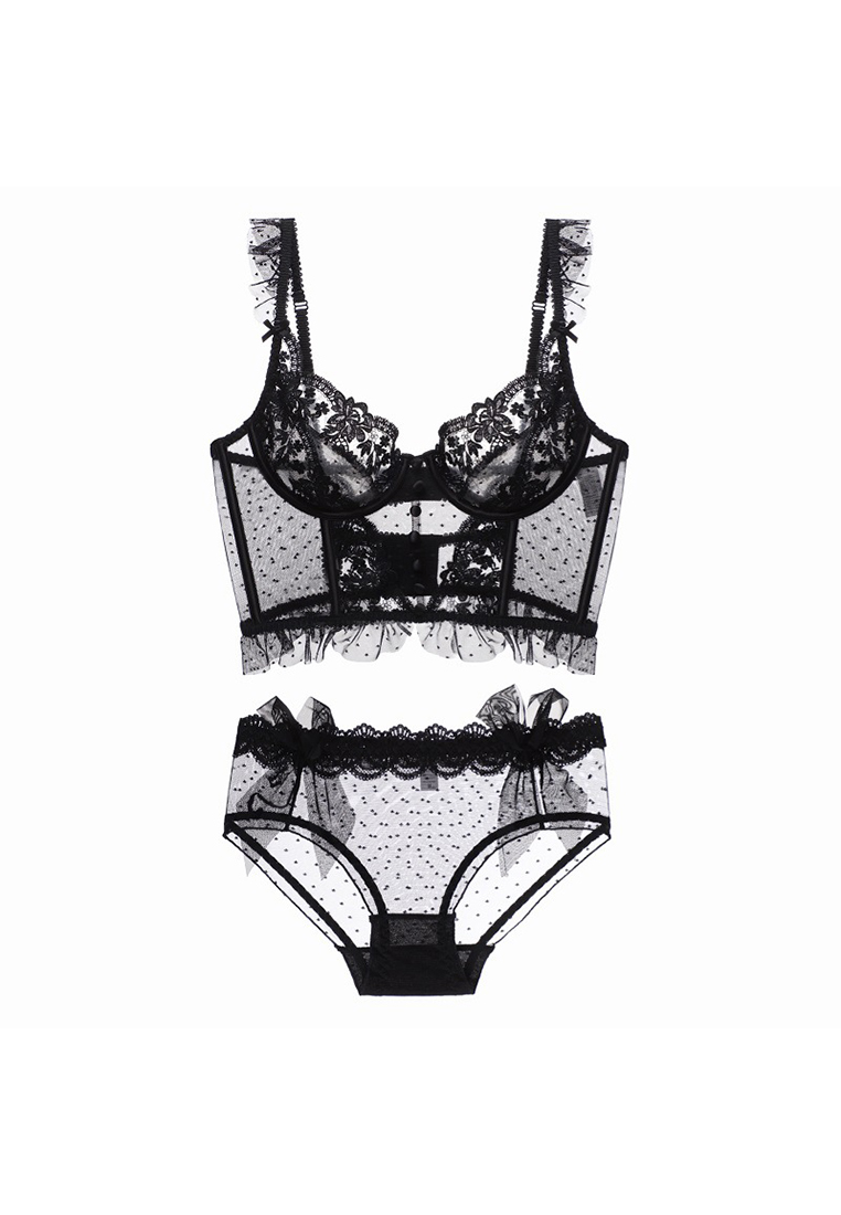 New French Shapewear Lace Long Bra Set CA24112012W