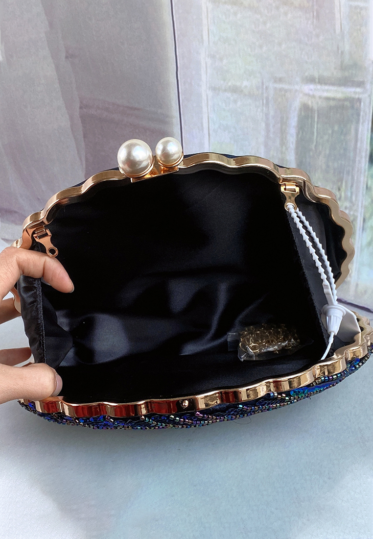 Vintage heavy craftsmanship beaded cheongsam handbag CA24121012BL