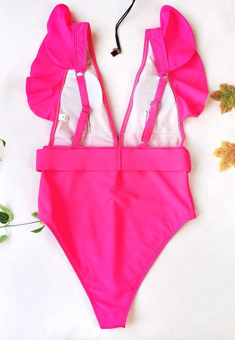 New European and American solid color nylon swimsuit CA25030512PI